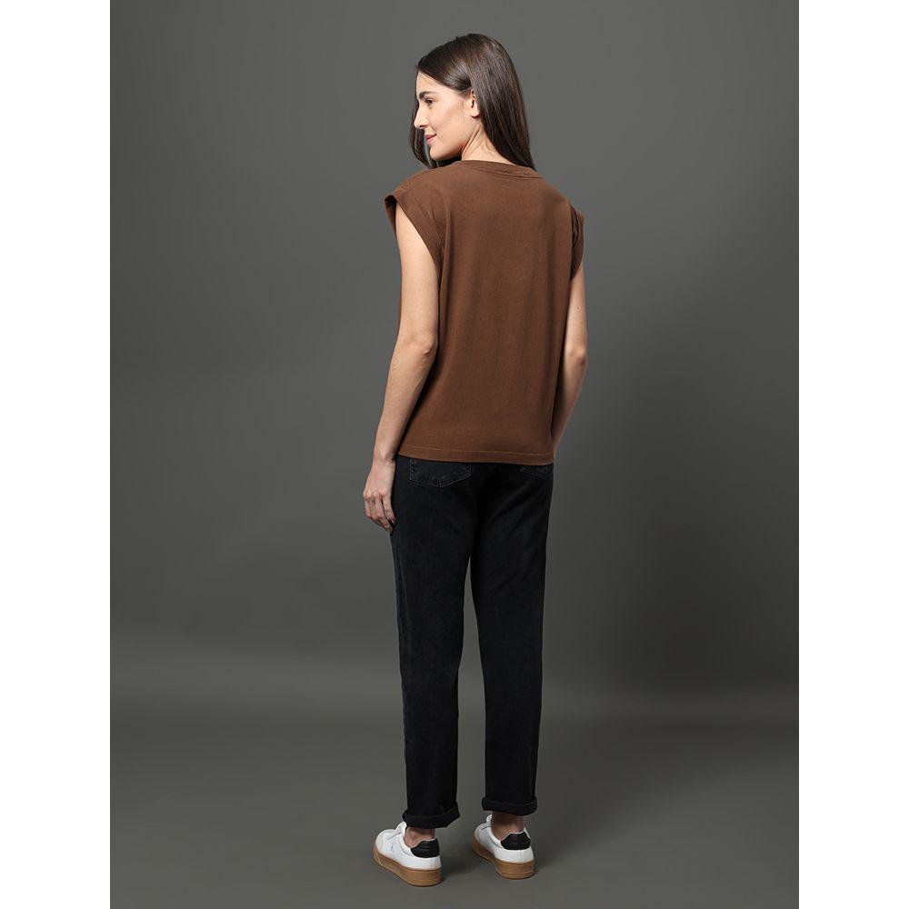 Blusa Feminina Malha Rugby Calvin Klein Jeans - Marrom - 2