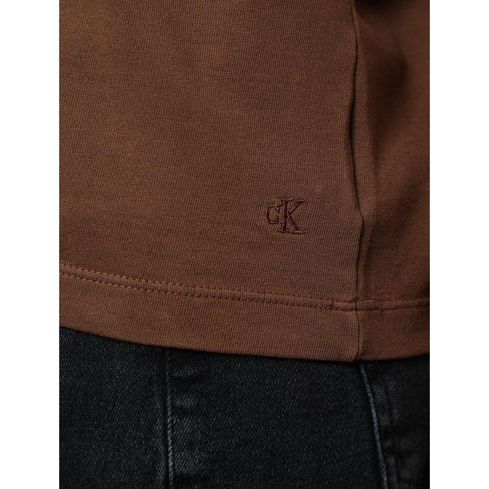 Blusa Feminina Malha Rugby Calvin Klein Jeans - Marrom - 4
