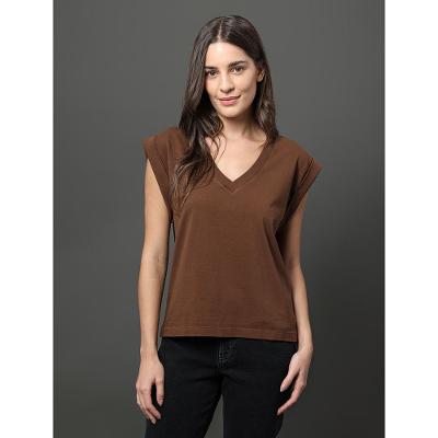 Blusa Feminina Malha Rugby Calvin Klein Jeans - Marrom