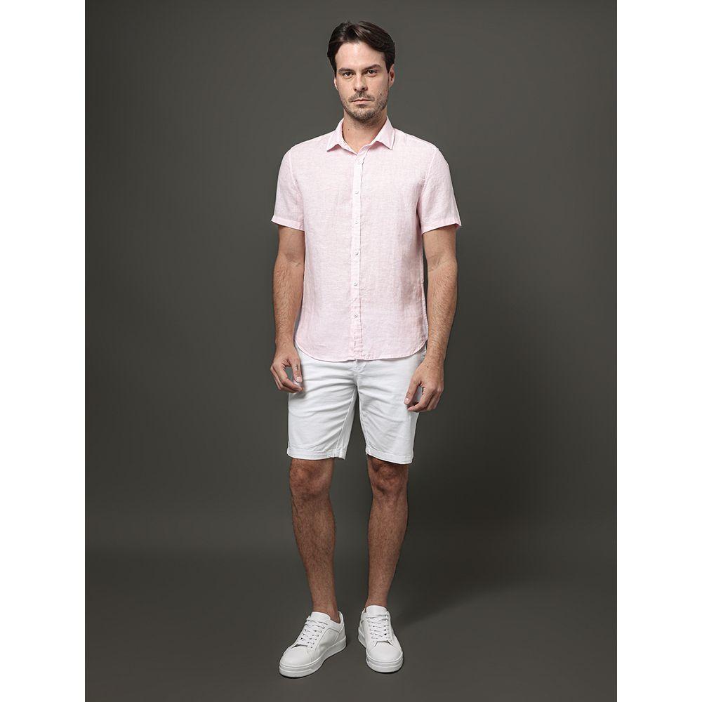 Camisa Masculina Cannes Linen Calvin Klein - Rosa Claro - 3