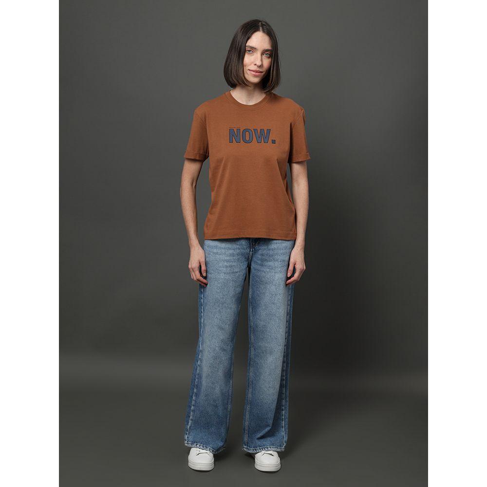 Camiseta Feminina Estampa Now Calvin Klein Jeans - Havana - 3