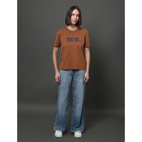 Camiseta Feminina Estampa Now Calvin Klein Jeans - Havana - 3