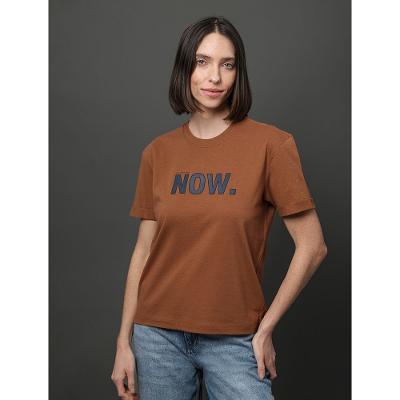 Camiseta Feminina Estampa Now Calvin Klein Jeans - Havana