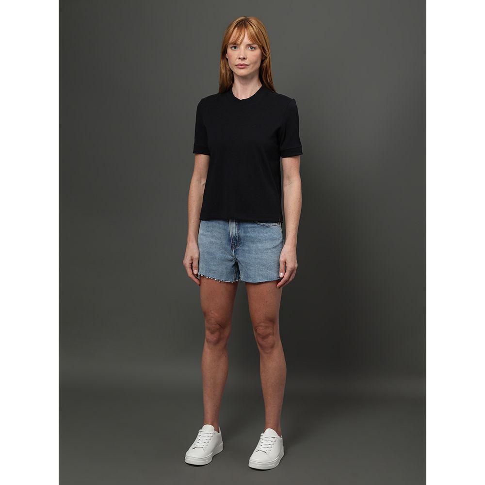 Camiseta Feminina Malhão Com Punhos Calvin Klein Jeans - Preto - 3