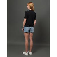 Camiseta Feminina Malhão Com Punhos Calvin Klein Jeans - Preto - 2