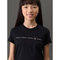 Camiseta Menina Algodão Orgânico Calvin Klein Jeans - Preto