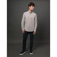 Camisa Masculina Slim Listras Calvin Klein Jeans - Caqui Medio - 3