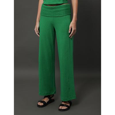 Calça Feminina Ribana Texturizada Calvin Klein Jeans - Verde Médio