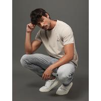 Camiseta Masculina Reissue Peito Calvin Klein Jeans - Caqui Claro - 5