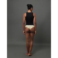 Kit 3 Calcinhas Fio Dental em Renda Calvin Klein Underwear - Preto/Branco/Amarelo - 3