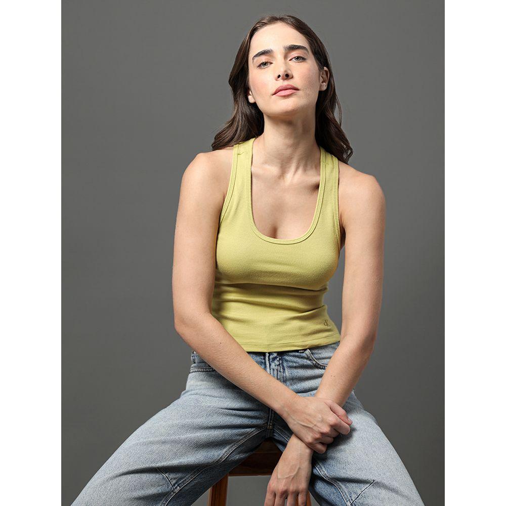 Regata Feminina Nadador Ribana Calvin Klein Jeans - Verde Pistache - 5