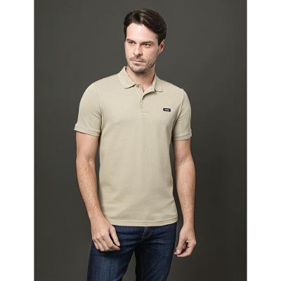 Polo Masculina Slim Piquet Calvin Klein - Caqui Claro