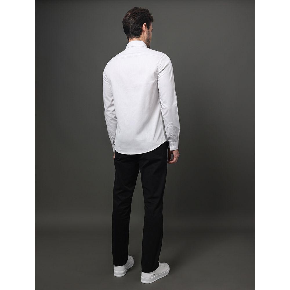 Camisa Masculina Slim Fio 50 Calvin Klein - Cinza Claro - 2