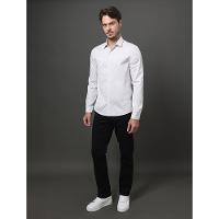 Camisa Masculina Slim Fio 50 Calvin Klein - Cinza Claro - 3