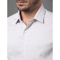 Camisa Masculina Slim Fio 50 Calvin Klein - Cinza Claro
