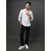 Camisa Masculina Slim Fio 50 Calvin Klein - Cinza Claro - 5