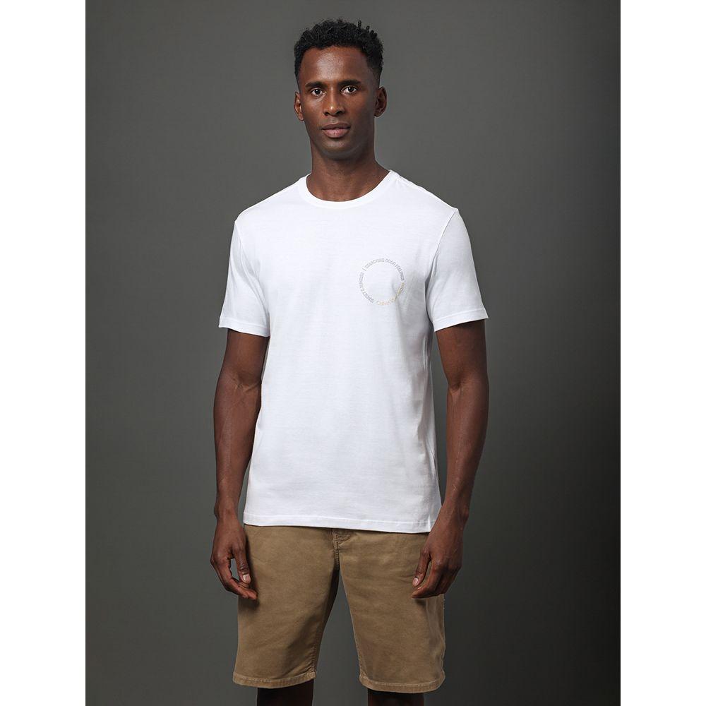 Camiseta Masculina Sunset & Sunrise Calvin Klein Jeans - Branco - 1