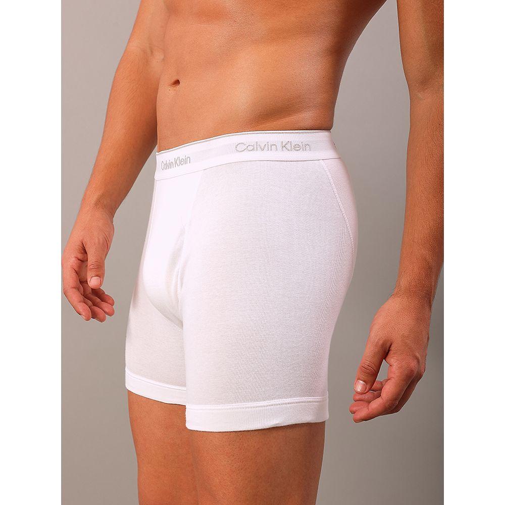 Kit 3 Cuecas Boxer Brief Cotton Calvin Klein Underwear - White - 3