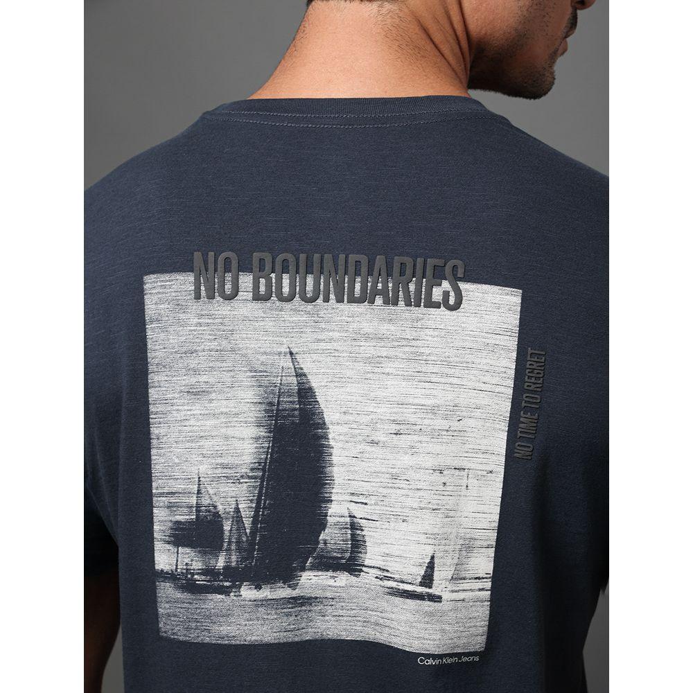 Camiseta Masculina No Boundaries Calvin Klein Jeans - Marinho - 4