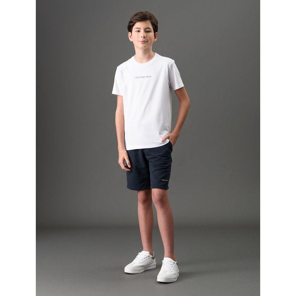 Camiseta Menino Logo Centralizado Calvin Klein Jeans - Branco 2 - 3
