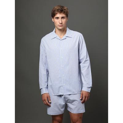 Pijama Masculino Camisa e Bermuda Calvin Klein Underwear - Azul Médio