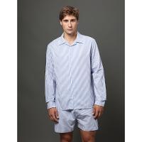 Pijama Masculino Camisa e Bermuda Calvin Klein Underwear - Azul Médio - 1