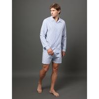 Pijama Masculino Camisa e Bermuda Calvin Klein Underwear - Azul Médio - 3