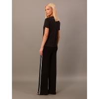 Camiseta Feminina Lisa Decote v Recorte Lateral Calvin Klein - Preto - 5