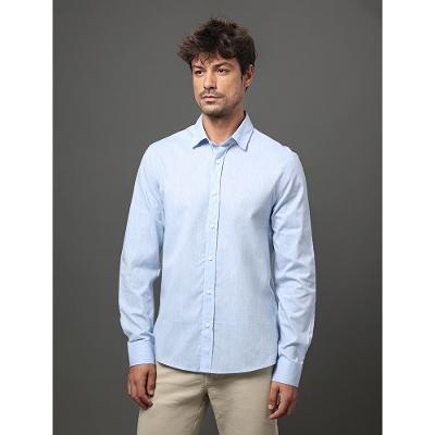 Camisa Masculina Cotton Linen Calvin Klein Jeans - Azul Claro