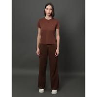 Camiseta Feminina Viscolycra Calvin Klein Jeans - Marrom - 1