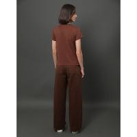 Camiseta Feminina Viscolycra Calvin Klein Jeans - Marrom - 2