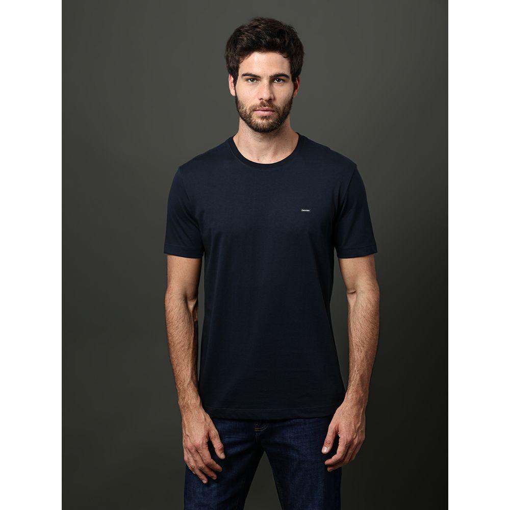 Camiseta Masculina Algodão Egípcio Calvin Klein - Marinho - 1