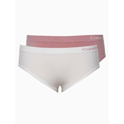 Kit 2 Calcinhas Menina Sem Costura Calvin Klein Underwear - Branco + Rosa Claro