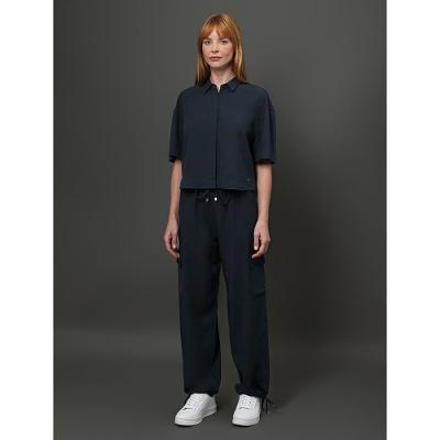 Camisa Feminina Linho Misto Calvin Klein - Marinho