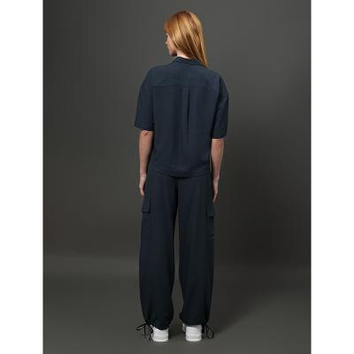 Camisa Feminina Linho Misto Calvin Klein - Marinho
