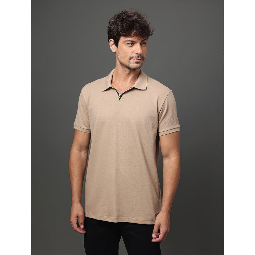 Polo Masculina Listras Calvin Klein Jeans - Caqui Medio - 1