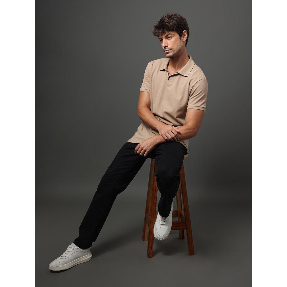 Polo Masculina Listras Calvin Klein Jeans - Caqui Medio - 5