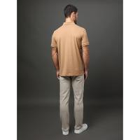 Polo Masculina Básica Smooth Cotton Calvin Klein - Caqui Medio - 2
