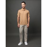Polo Masculina Básica Smooth Cotton Calvin Klein - Caqui Medio - 3