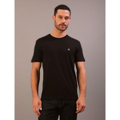 Camiseta Manga Curta Calvin Klein Jeans Masculino Ck Bordado - Preto