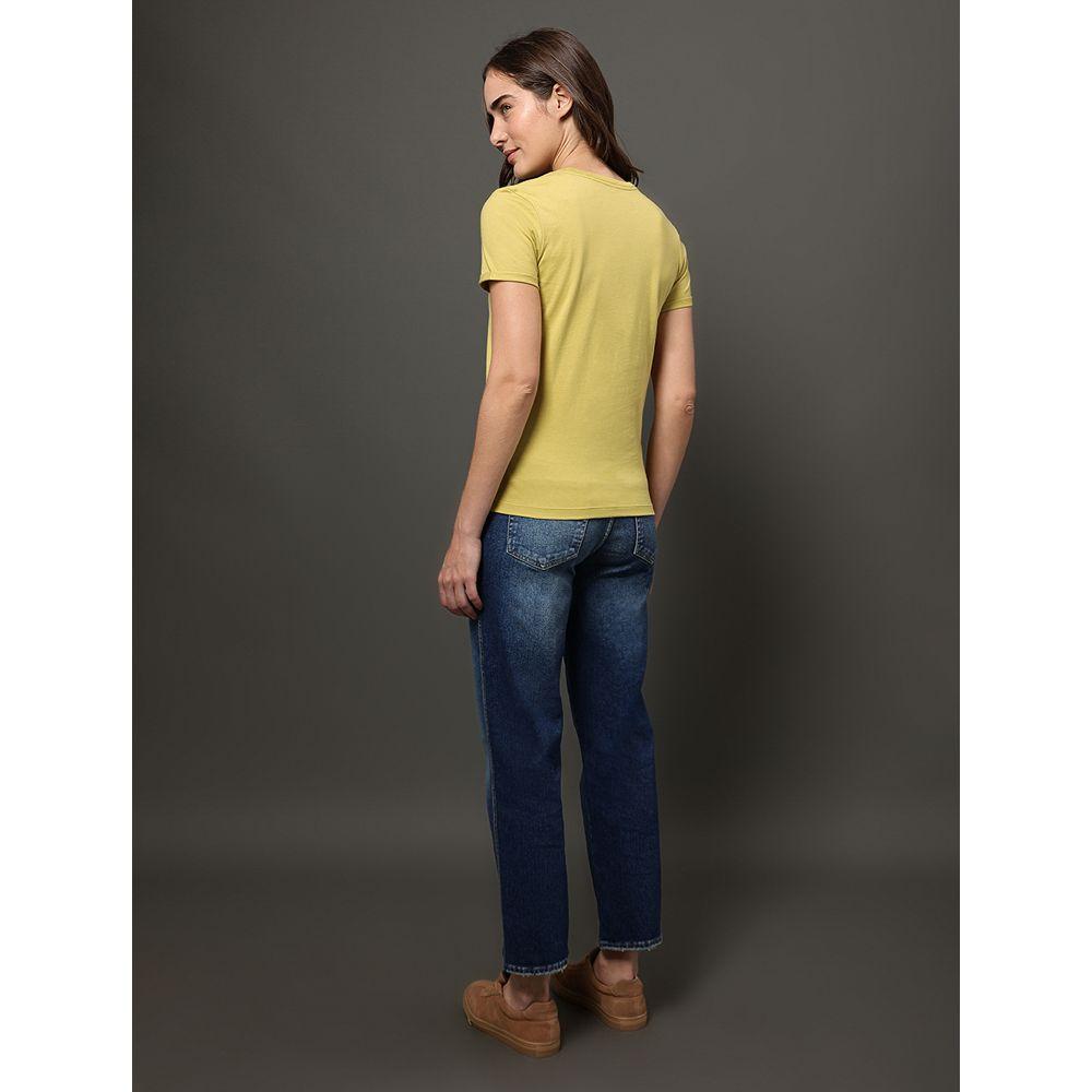 Camiseta Feminina Logo Calvin Klein Jeans - Verde Pistache - 2