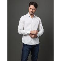 Camisa Masculina Slim Fio 60 Calvin Klein - Branco - 5
