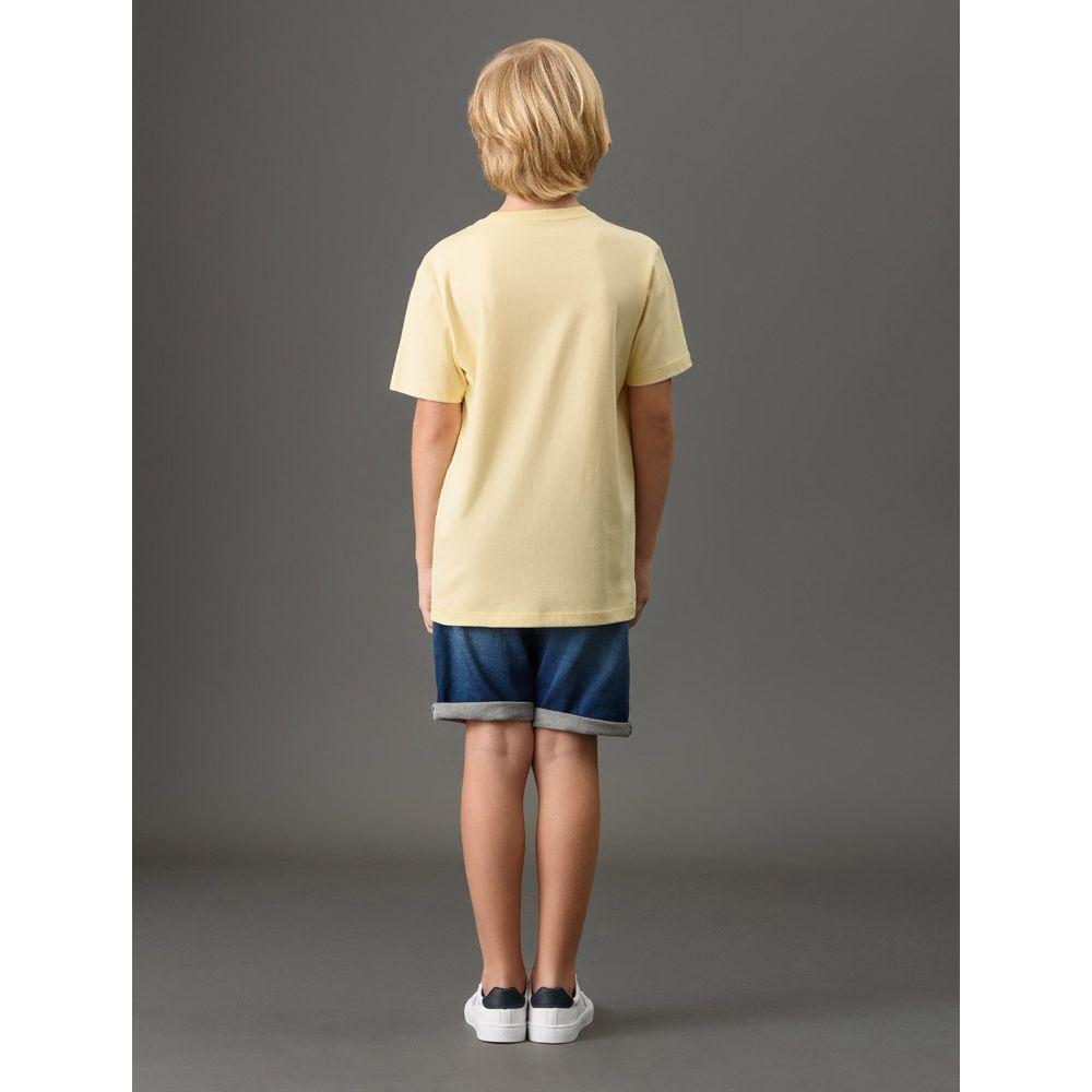 Camiseta Menina Logo Calvin Klein Jeans - Amarelo Manteiga - 2