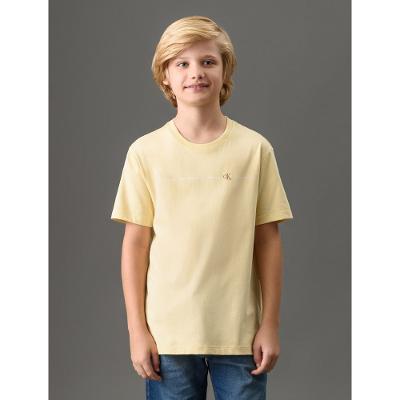 Camiseta Menina Logo Calvin Klein Jeans - Amarelo Manteiga