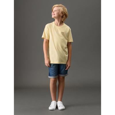 Camiseta Menina Logo Calvin Klein Jeans - Amarelo Manteiga