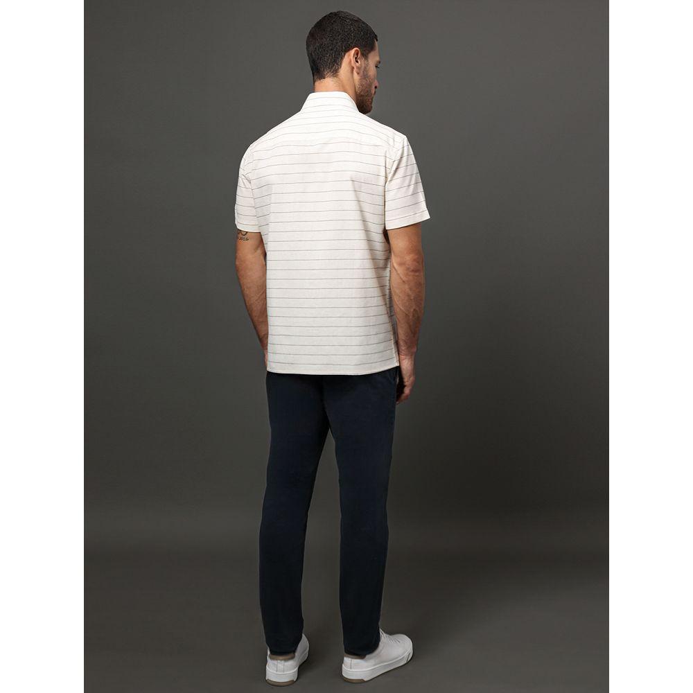 Camisa Masculina Listras Texturizadas Calvin Klein Jeans - Off White - 2