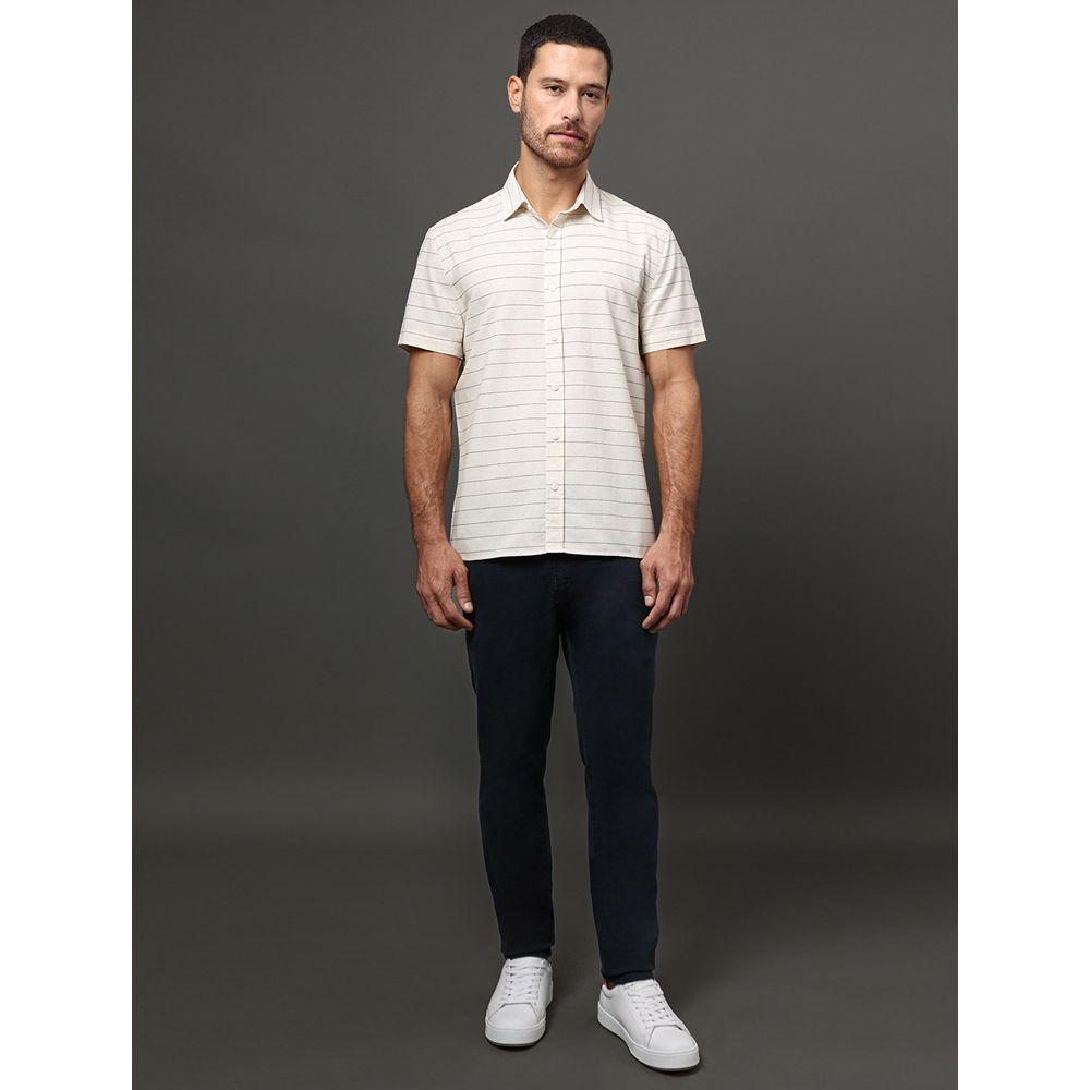 Camisa Masculina Listras Texturizadas Calvin Klein Jeans - Off White - 3