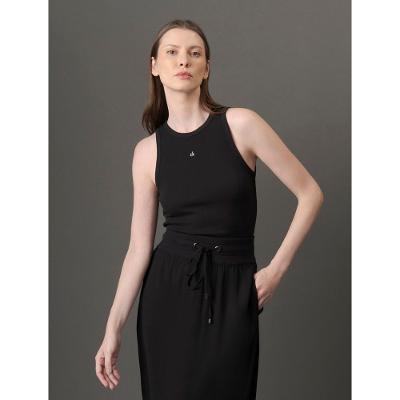 Regata Feminina Ribana Logo Bordado Calvin Klein - Preto