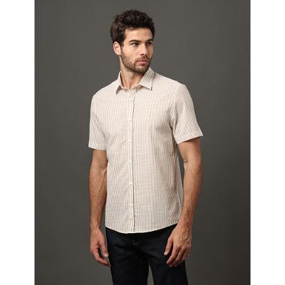 Camisa Masculina Flamê Listras Calvin Klein Jeans - Havana