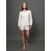 Pijama Feminino Camisa Manga Longa e Short Calvin Klein Underwear - Areia - 3